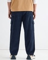 Shop Men's Blue Tapered Fit Japanese Cargo Carpenter Pants-Design