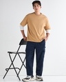 Shop Men's Blue Tapered Fit Japanese Cargo Carpenter Pants-Full