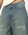 Shop Men's Blue Washed Straight Fit Mid-Rise Jeans