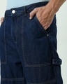 Shop Men's Blue Baggy Straight Fit Carpenter Jeans