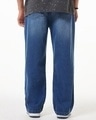 Shop Men's Blue Baggy Straight Fit Ditsressed Jeans-Design