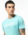 Shop Men's Blue Balance Graphic Printed T-shirt