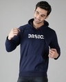 Shop Men's Blue Basic Hoodie Sweatshirt-Front