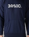 Shop Men's Blue Basic Hoodie Sweatshirt-Full