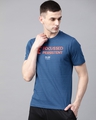 Shop Men's Blue Be Focussed Typography Slim Fit T-shirt-Front