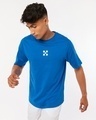Shop Men's Blue Beast Typography Oversized Fit T-shirt-Design