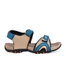 Shop Men's Blue & Beige Pashto Color Block Sandals-Design