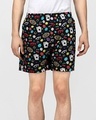 Shop Pack of 2 Men's Blue & Black All Over Printed Boxers-Full