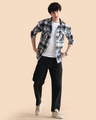 Shop Men's Blue & Black Checked Oversized Shacket