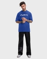 Shop Men's Blue Black Clover Graphic Printed Oversized T-shirt