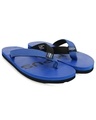 Shop Men's Blue & Black Color Block Flip Flops-Front