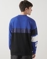 Shop Men's Blue & Black Color Block Oversized Plus Size Sweatshirt-Design