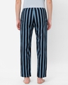 Shop Men's Blue & Black Striped Cotton Lounge Pants-Design