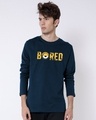 Shop Men's Blue Bored Minion T-shirt-Front