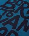 Shop Men's Blue Born to Wander Typography Oversized T-shirt