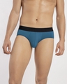 Shop Men's Blue Anti-Microbial Micro Modal Briefs-Front