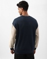 Shop Men's Blue & Brown Graphic Printed Oversized Sweatshirt-Full