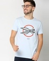 Shop Men's Blue Bugs Bunny Circle Graphic Printed T-shirt-Front