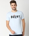 Shop Men's Blue Bunny Typography T-shirt-Front