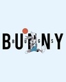 Shop Men's Blue Bunny Typography T-shirt-Full