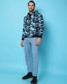 Shop Men's Blue Camouflage Hoodie Jacket-Full