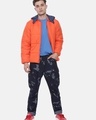 Shop Men's Blue Camouflage Printed Relaxed Fit Trousers-Full