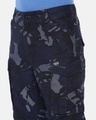 Shop Men's Blue Camouflage Printed Relaxed Fit Trousers