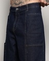 Shop Men's Blue Baggy Oversized Cargo Jeans