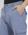 Shop Men's Blue Cargo Trousers-Full