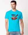 Shop Men's Blue Cereal Killer Printed T-shirt-Front