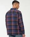 Shop Men's Blue & Orange Checked Oversized Shirt-Design