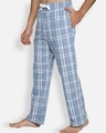 Shop Men's Blue Checked Pyjamas-Full