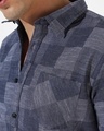 Shop Men's Blue Checked Shirt-Full