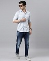 Shop Men's Blue Checked Slim Fit Shirt