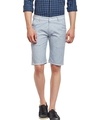 Shop Men's Blue Checked Slim Fit Shorts-Front
