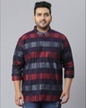 Shop Men's Blue Checks Stylish Full Sleeve Casual Shirt-Front