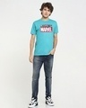 Shop Men's Blue Chibi Marvel Graphic Printed T-shirt-Design