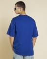 Shop Men's Blue Chill Popcorn Typography Oversized T-shirt-Full