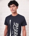 Shop Men's Blue Coca Cola Wave Graphic Printed T-shirt