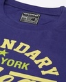 Shop Men's Blue College Typography Oversized T-shirt