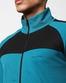 Shop Men's Blue Color Block Activewear Jacket