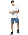 Shop Men's Blue Color Block Casual Shorts