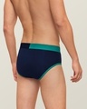 Shop Pack of 3 Men's Blue Color Block Dualist Antimicrobial Micro Modal Briefs-Full