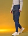 Shop Men's Blue Color Block Elasticated Track Pants-Full