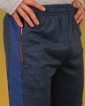 Shop Men's Blue Color Block Elasticated Track Pants
