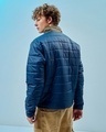 Shop Men's Blue & Green Color Block Oversized Puffer Jacket-Design