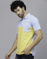 Shop Men's Blue & Yellow Color Block Polo T-shirt-Design