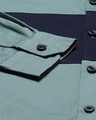Shop Men's Blue Color Block Shirt