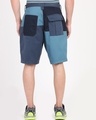 Shop Men's Blue Color Block Shorts-Full
