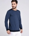 Shop Men's Blue Color Block Slim Fit T-shirt-Design